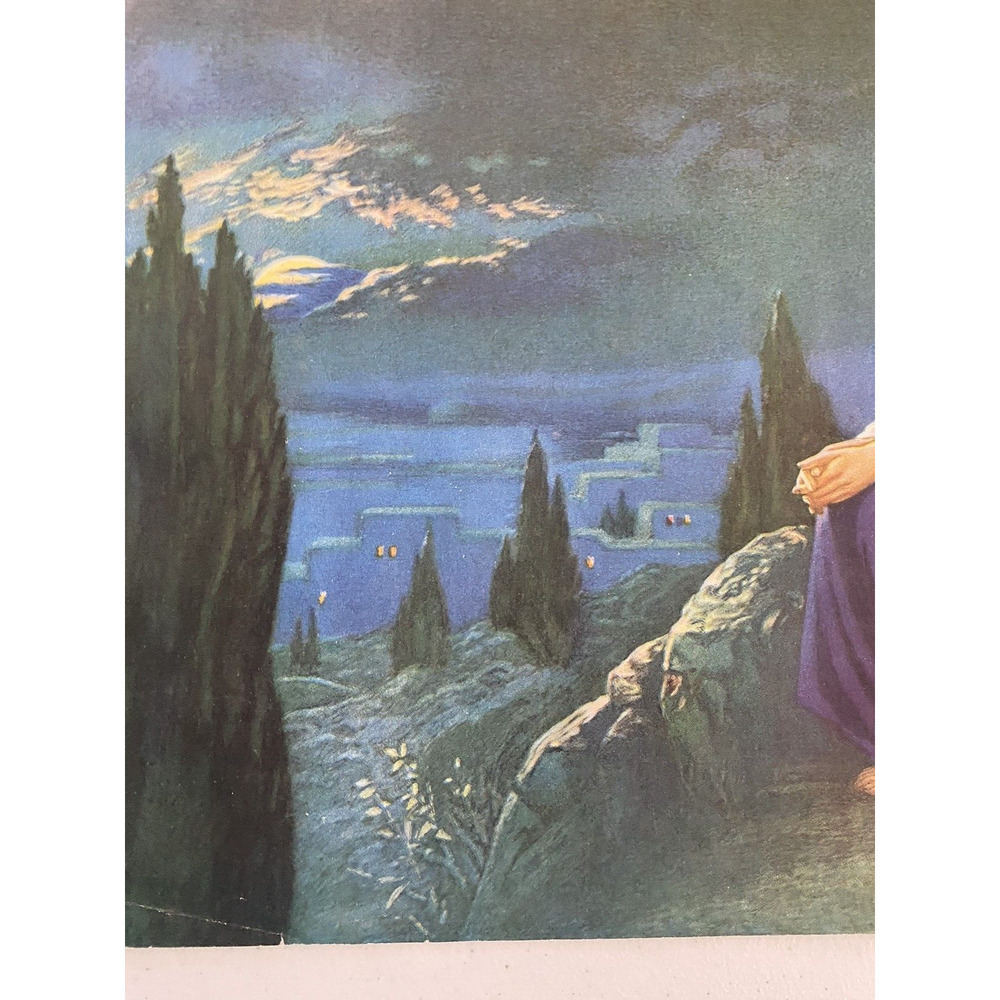 R. Atkinson Jesus Litho Art Prints Set Lot 2 Vintage Christian Religious 11"x16" - Picture 4 of 13
